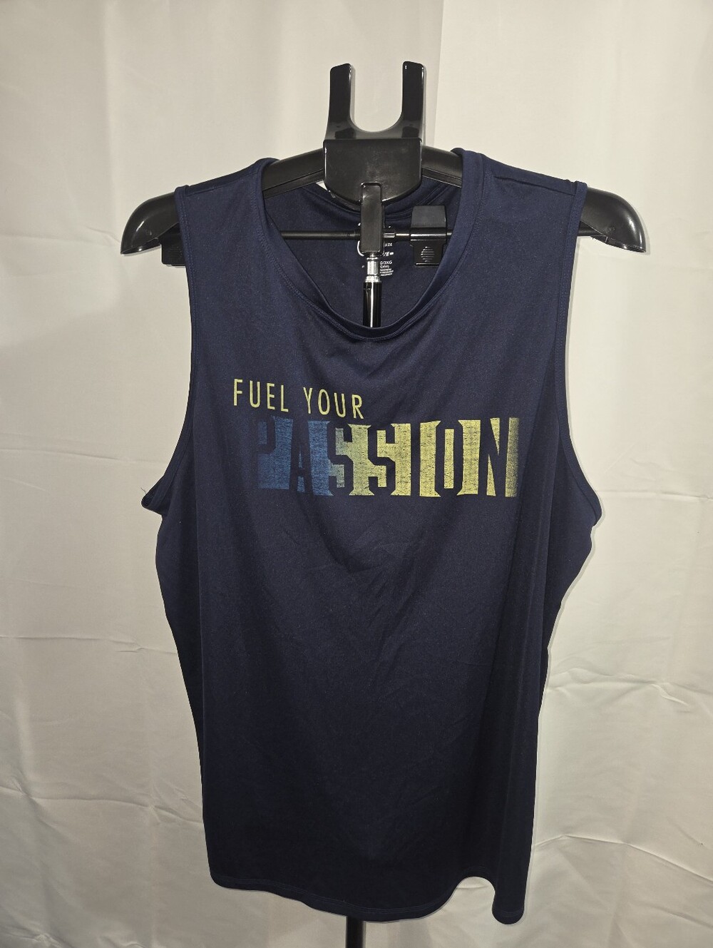 Just My Size JMS Blue "Fuel Ypur Passion" Workout Tank Top Shirt Plus Size 3X